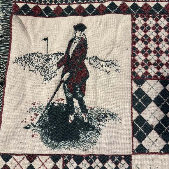 Tapestry Golf Throw Blanket 48”x 68” Wall Hanging - Picture 5 of 7